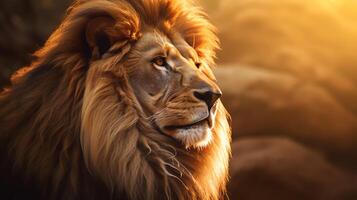Enhance the details of the lion's face, fur, and mane. Make the colors more vibrant and lifelike. Denoise and upscale the image to 8K resolution. photo