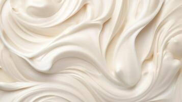 Generate an image of a creamy white substance with a smooth, velvety texture photo