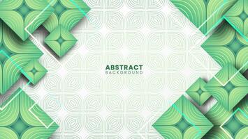 Abstract Background with 3D Shapes premium vector
