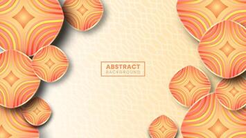 Abstract Background with 3D Circle Shapes premium vector