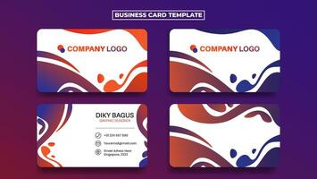 Business Card Template modern design, Horizontal Layour suitable for your business vector