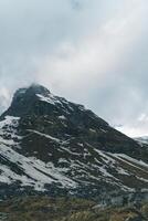 snow covered mountains, landscape with clouds and mountain, annapurna base camp, mountain in nepal, ABC trek photo