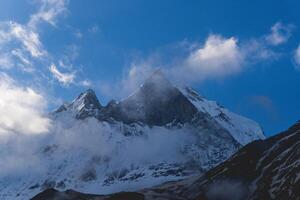 Mountain in Nepal, Annapurna Base Camp, Machapuchare Mountain, Annapurna Trekking, Travel in Nepal photo