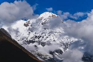 Hiunchuli mountain in Nepal, The Magnificent Hiunchuli Peak in Nepal's Annapurna Range photo