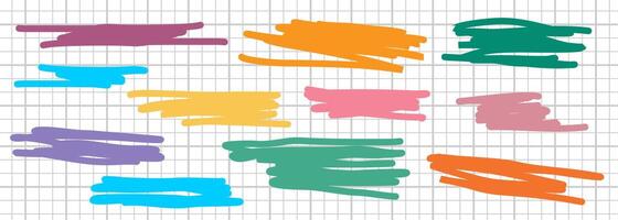 Background with abstract scribbles on paper. Complex and chaotic texture. Wavy background. Colorful tangled pattern. Elements for design vector