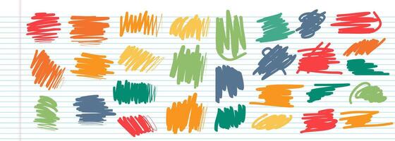 Background with abstract scribbles on paper. Complex and chaotic texture. Wavy background. Colorful tangled pattern. Elements for design vector