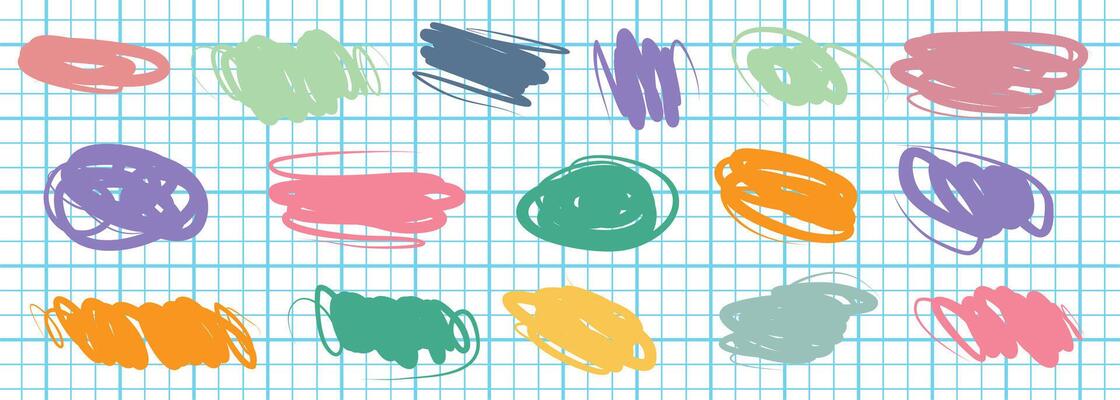 Background with abstract scribbles on paper. Complex and chaotic texture. Wavy background. Colorful tangled pattern. Elements for design