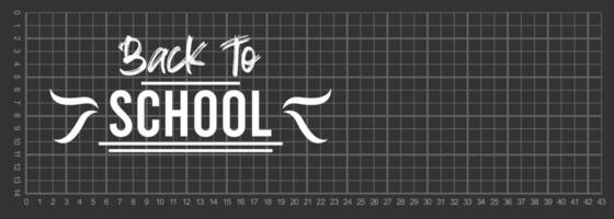 Back to school banner. Blackboard with handwritten text. vector