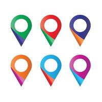 location icon, Set of map pointers vector