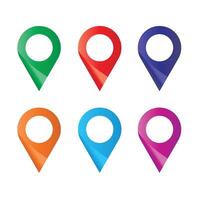location icon, Set of map pointers vector