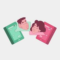 Long Distance Relationship vector