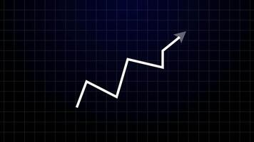 Business Line Graph Going Up Animation. Business Growth Line Graph Going Up. 4K Resolution video