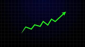 o negócio linha gráfico indo acima animação. o negócio crescimento linha gráfico indo acima. 4k resolução video