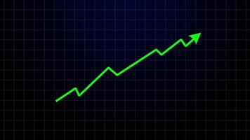 Business Line Graph Going Up Animation. Business Growth Line Graph Going Up. 4K Resolution video