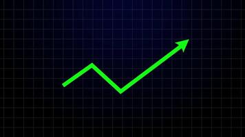 o negócio linha gráfico indo acima animação. o negócio crescimento linha gráfico indo acima. 4k resolução video