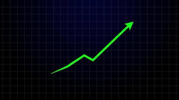 Business Line Graph Going Up Animation. Business Growth Line Graph Going Up. 4K Resolution video