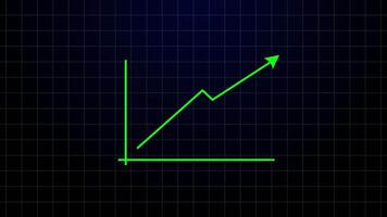 Business Line Graph Going Up Animation. Business Growth Line Graph Going Up. 4K Resolution video