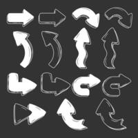 Arrow doodle hand drawn collection. Direction icon set design elements vector