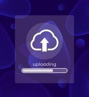 uploading form with progress bar for apps and web, design vector