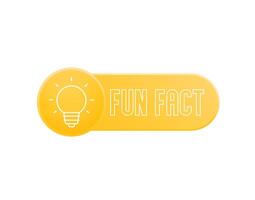 Fun fact design with line icon vector
