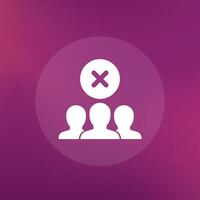 blocked users icon for web vector