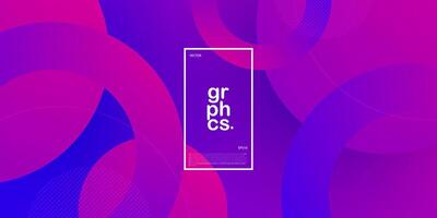 Abstract 3D geometric colorful purple gradient background with simple circle element pattern. Bright and modern design. Trendy concept. Eps10 vector