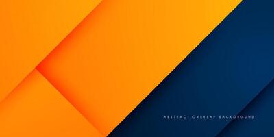 Abstract geometric dark blue and orange square theme overlap background for graphic design. Eps10 vector