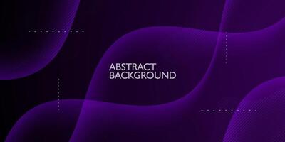 Futuristic dark purple wave abstract 3D background with shadow and wavy lines. Dark black purple gradient color on background. Eps10 vector