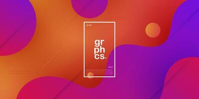 Abstract 3D art background design with purple and orange combination wave pattern. Eps10 vector
