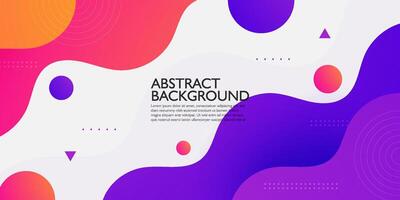 Modern purple orange geometric business banner design. creative banner design with wave shapes and lines for template. Simple horizontal banner. Eps10 vector