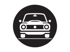 a black and white car icon on a white background vector