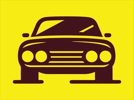a car icon on a yellow background vector