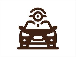 car with camera icon on white background vector