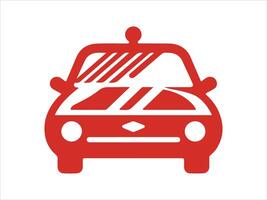 a red car icon on a white background vector