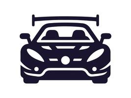 a black and white image of a car icon with a top vector