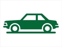 a green car icon on a white background vector