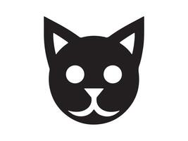 a black cat's face with a nose and mouth vector