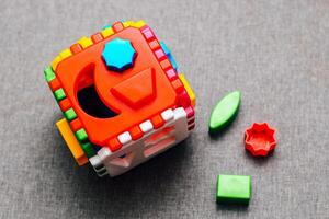 Children's colorful details designer for early development. photo