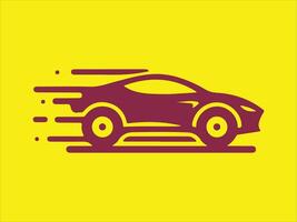 a car icon on a yellow background vector