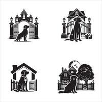 Dog design silhouette dogs in white background vector