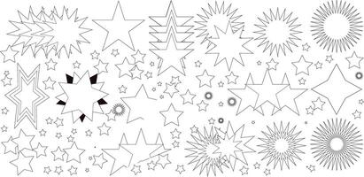 geometric shapes Retro star shapes. Abstract Design Elements. vector