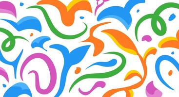 Abstract colorful organic shapes background vector
