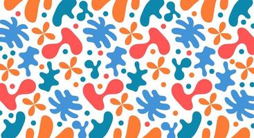 Colorful matisse pattern background vector
