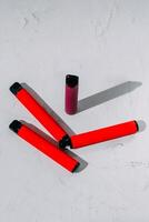 Multicolored multi-use electronic vape cigarettes photo