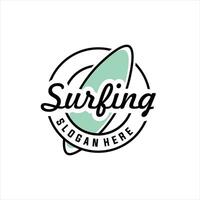 vintage surfing board graphics, logos, labels and emblems. Surf t-shirt design banners, and elements for surf club. illustration vector