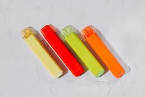 Multicolored multi-use electronic vape cigarettes photo