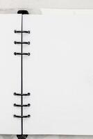 Notepad, diary, study concept, time management. photo