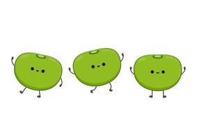 Mung Bean . Mung Bean character design. vector