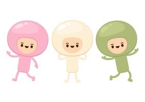 Mochi character design. wallpaper. free space for text. Mochi . vector