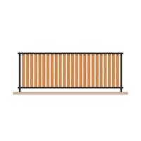 Wooden railing. Railing . railing on white background. wallpaper. free space for text. copy space. vector